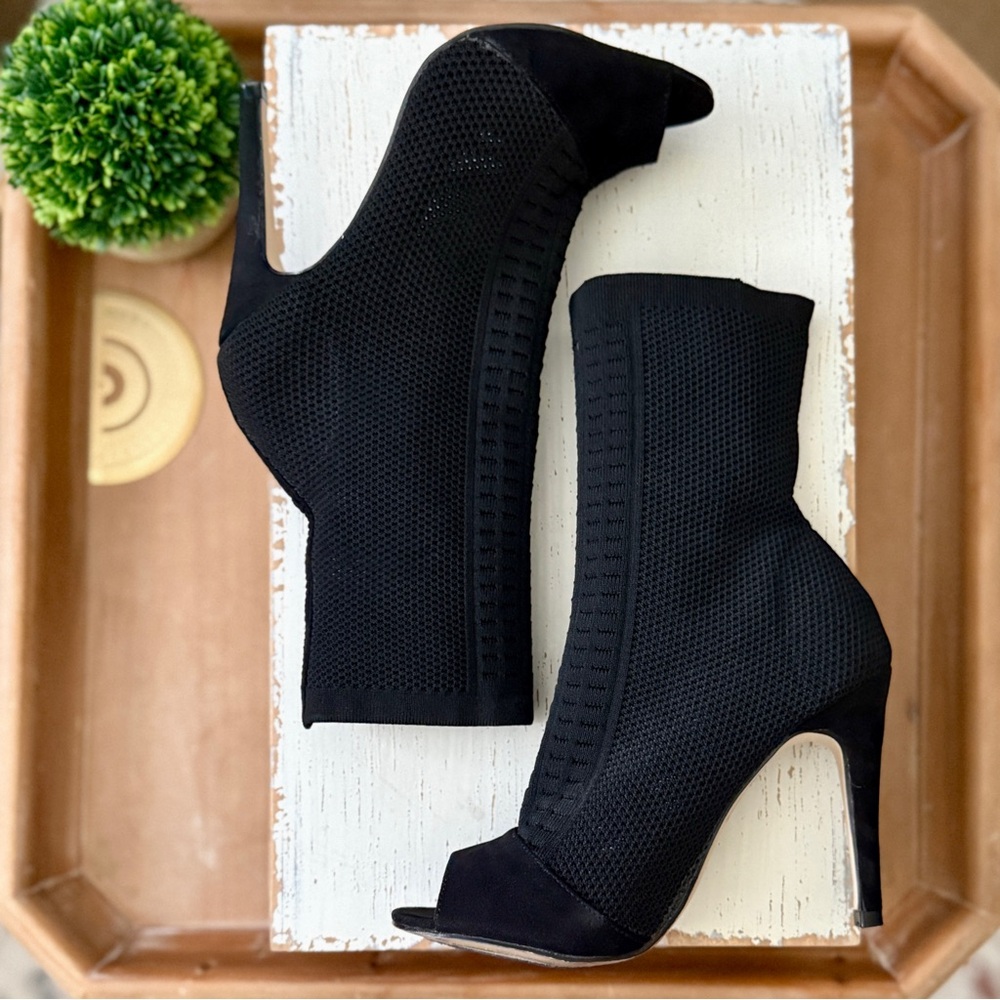 Call It Spring Peep Toe Knit Booties - Picture 5 of 6